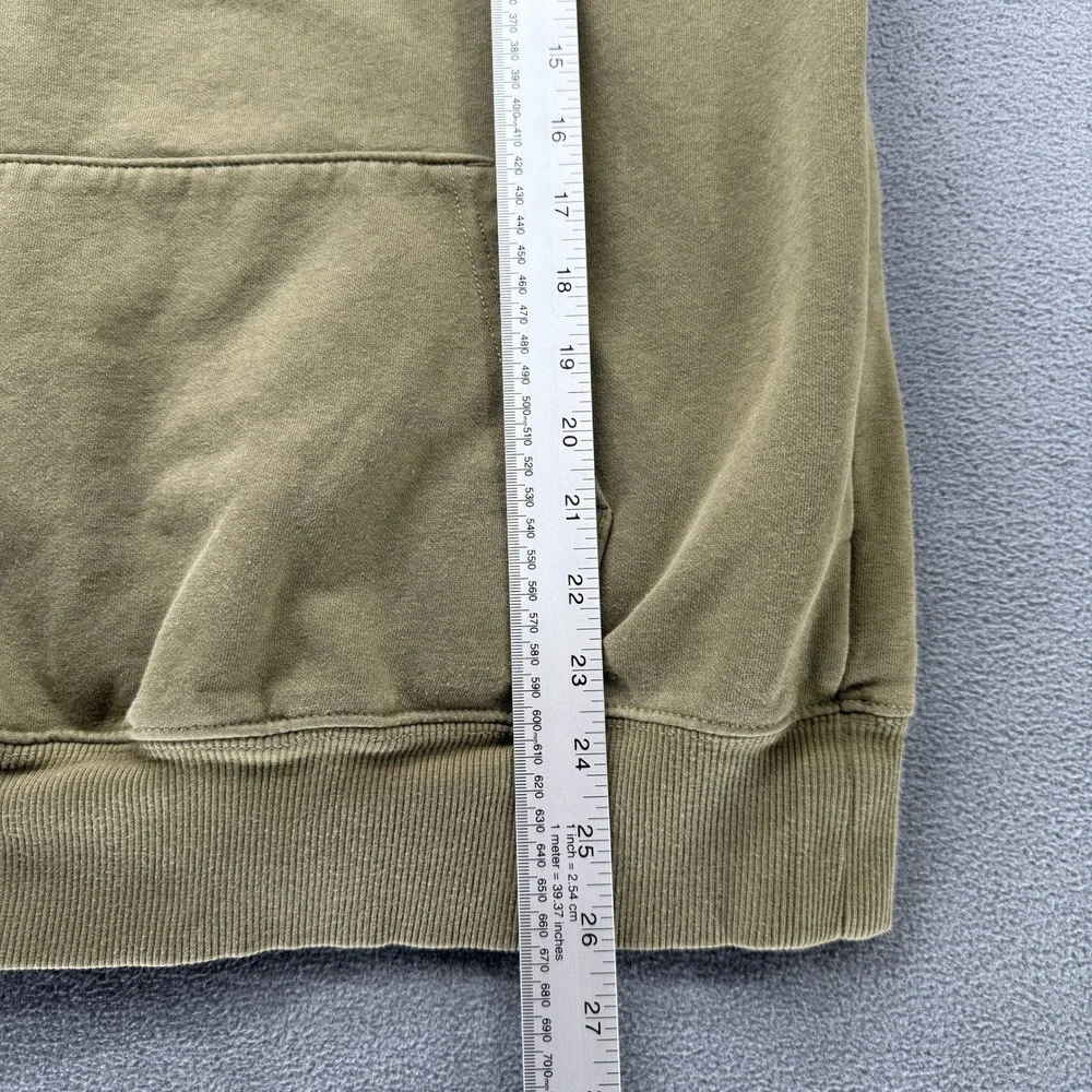 The North Face Mens Sleeveless Hoodie Vest‎ Olive Green Graphic Logo Size S